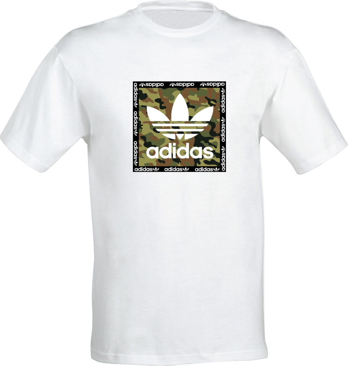 Tricou barbatesc ALB A CamoB