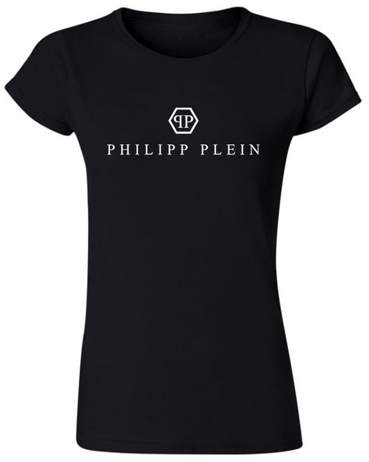 Tricou de dama NEGRU - PP Logo